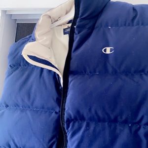 Vintage Champion sleeveless puff jacket